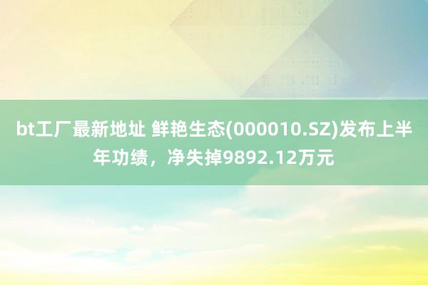 bt工厂最新地址 鲜艳生态(000010.SZ)发布上半年功绩，净失掉9892.12万元