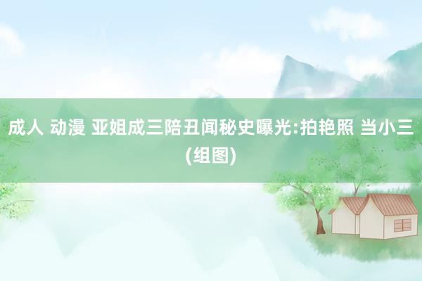 成人 动漫 亚姐成三陪丑闻秘史曝光:拍艳照 当小三(组图)