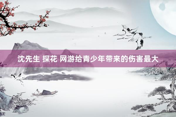 沈先生 探花 网游给青少年带来的伤害最大