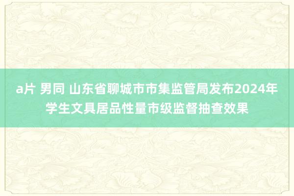 a片 男同 山东省聊城市市集监管局发布2024年学生文具居品性量市级监督抽查效果
