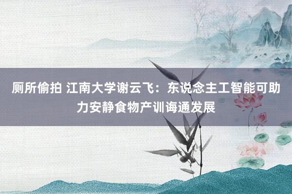 厕所偷拍 江南大学谢云飞：东说念主工智能可助力安静食物产训诲通发展