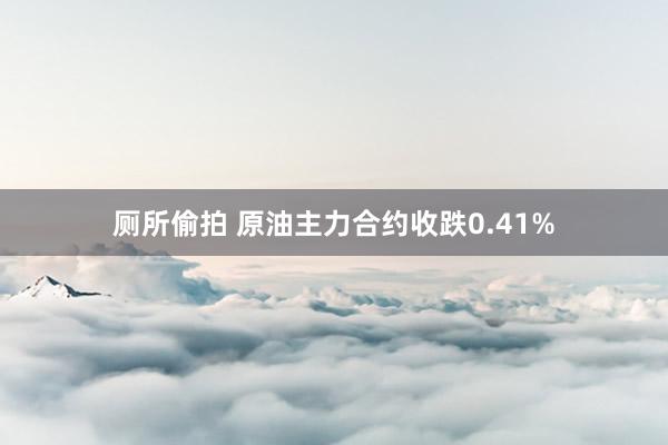 厕所偷拍 原油主力合约收跌0.41%
